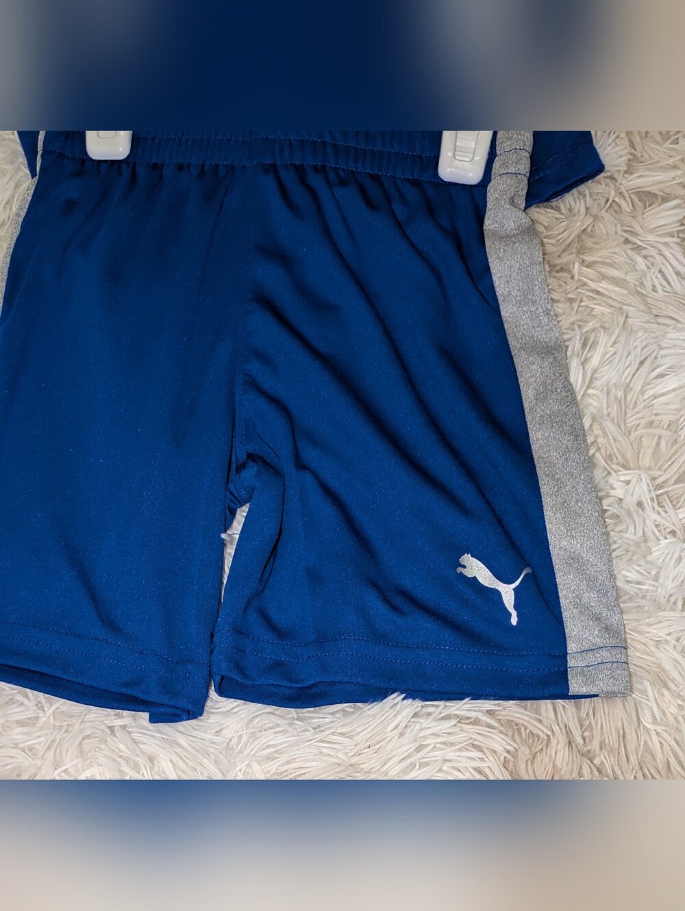 NWT, Puma,3 Pc, Blue & Gray Short Sleeve Shirts W/Gray Shorts -2T - Picture 7 of 7